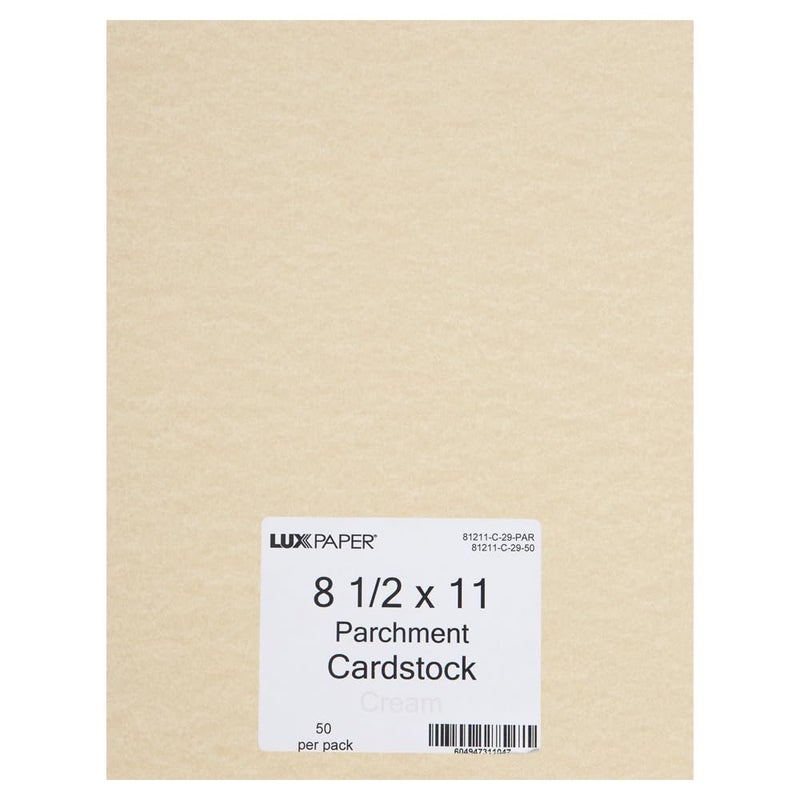 LUXPaper 8.5" x 11" Cardstock | Letter Size | Cream Parchment | 65lb. Cover (120lb. Text) | 250 Qty - Image 3